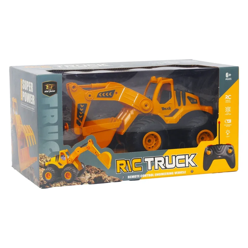 Super Power R/C Excavator Truck – Remote Control Engineering Vehicle with Functional Arm & Lights